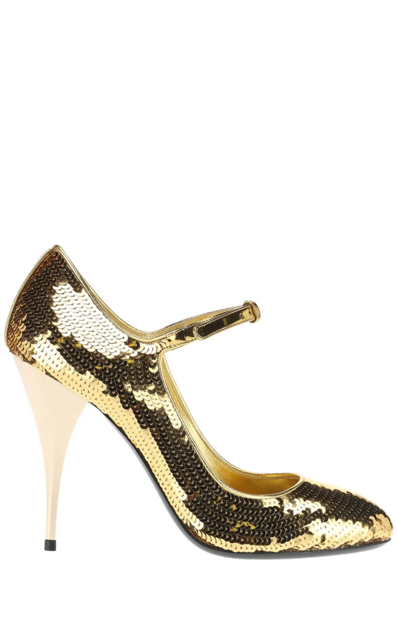 Mui Mui Gold Sequence shoes